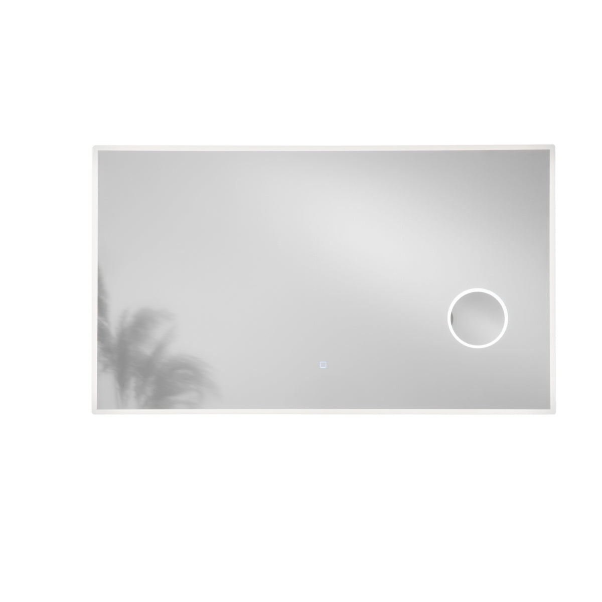 Specchio ZOOM con illuminazione a LED, rettangolare con angoli smussati, lente d'ingrandimento 3X, CCT 3 temperature, touch dimming