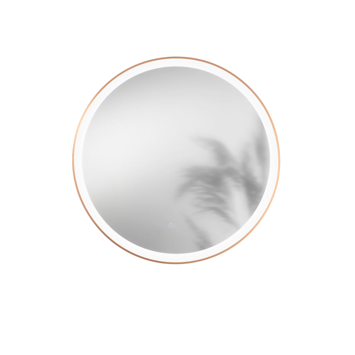 Specchio ORONERO tondo con illuminazione a LED, CCT, pulsante touch, pellicola antideflagrante