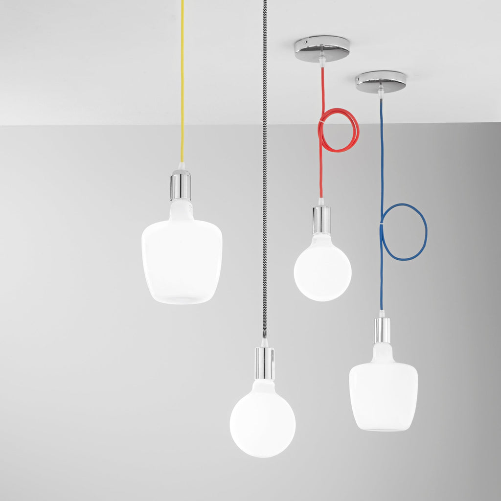 Pendel IDEA con cavo in tessuto e finiture cromate - FT-FeelThe
