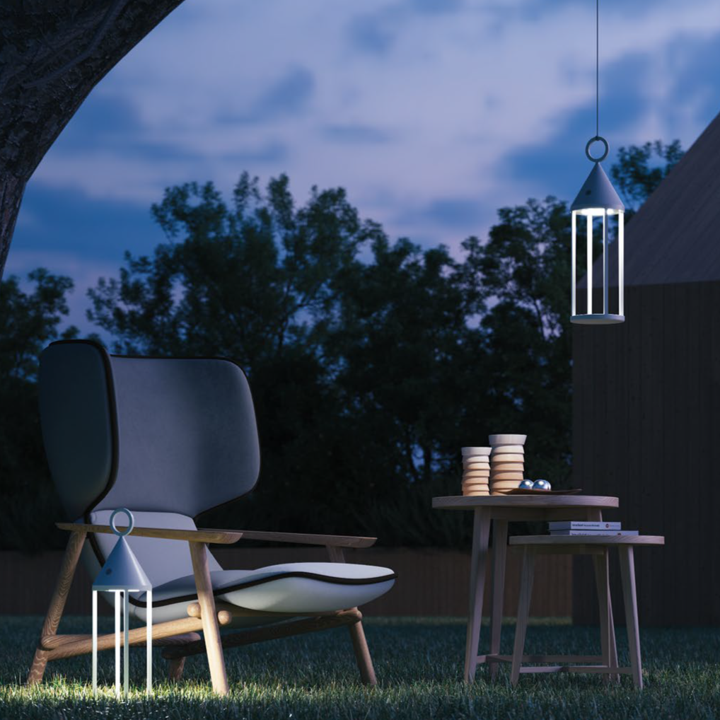 Lanterna LED OBERON in metallo goffrato e luce calda dimmerabile - FT-FeelThe