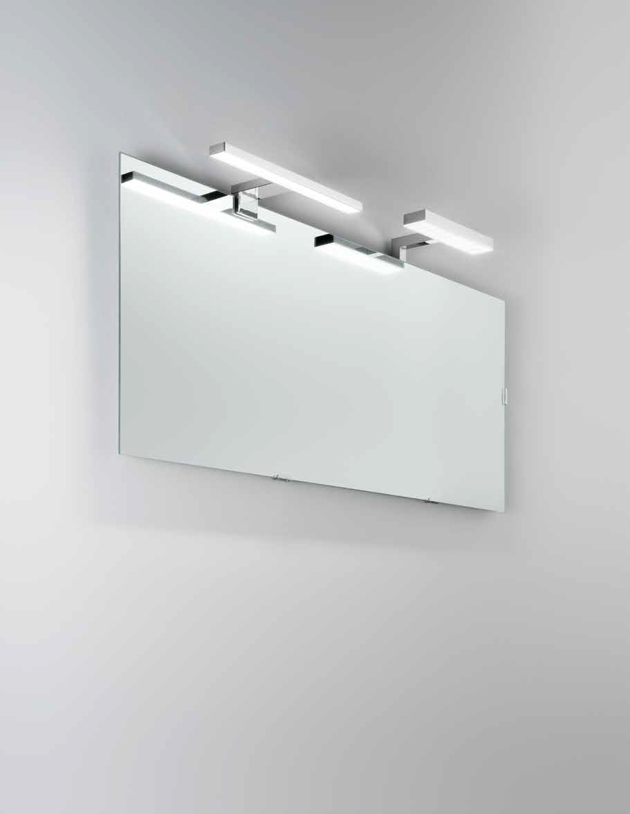 Applique da specchio LED Sacs cromo in termoplastica e diffusore in acrilico, luce naturale - FT-FeelThe