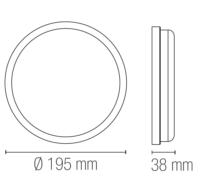 SPEEDY LED outdoor wall light in polycarbonate