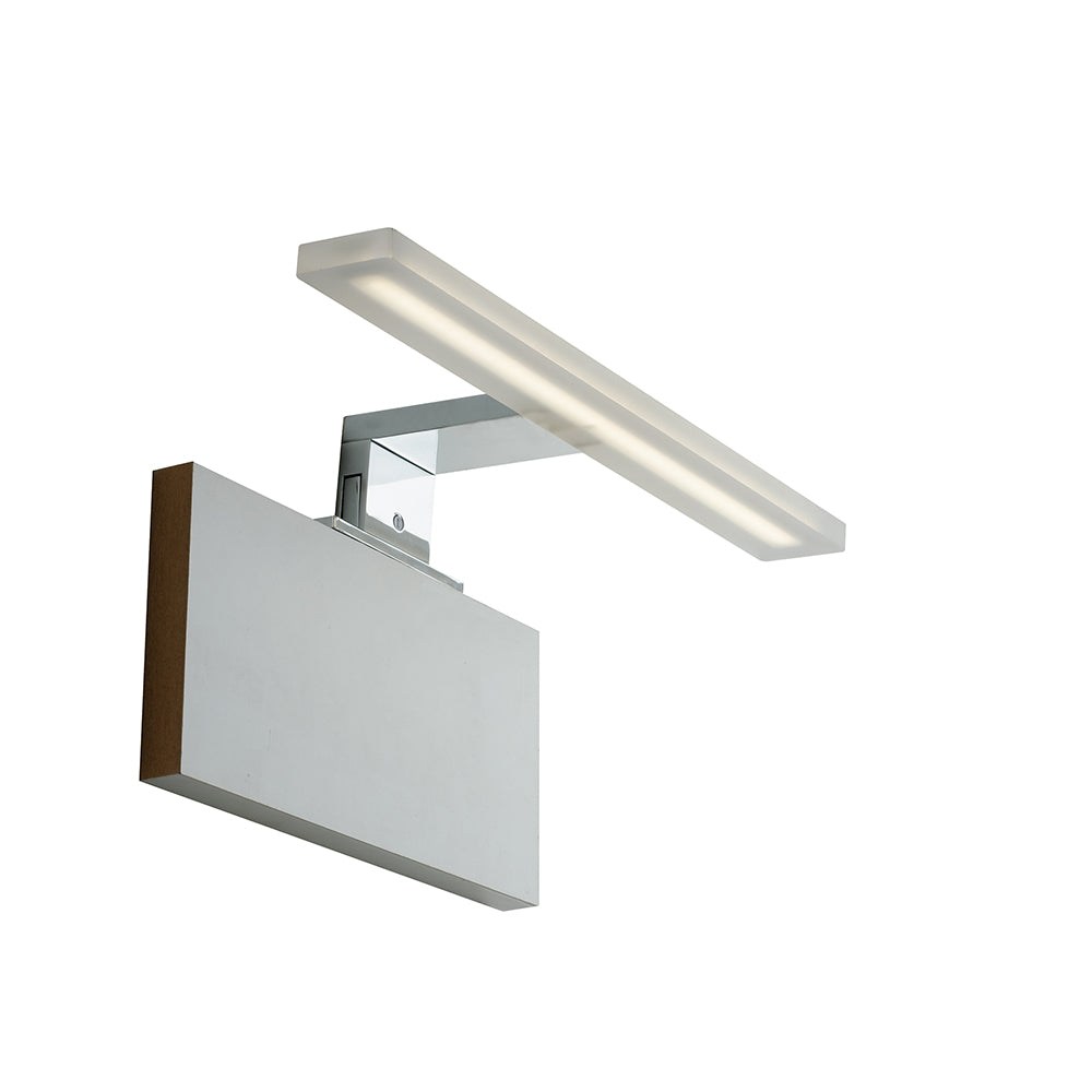 Applique LED Aqa 8W cromo in termoplastica e diffusore in acrilico, luce naturale - FT-FeelThe