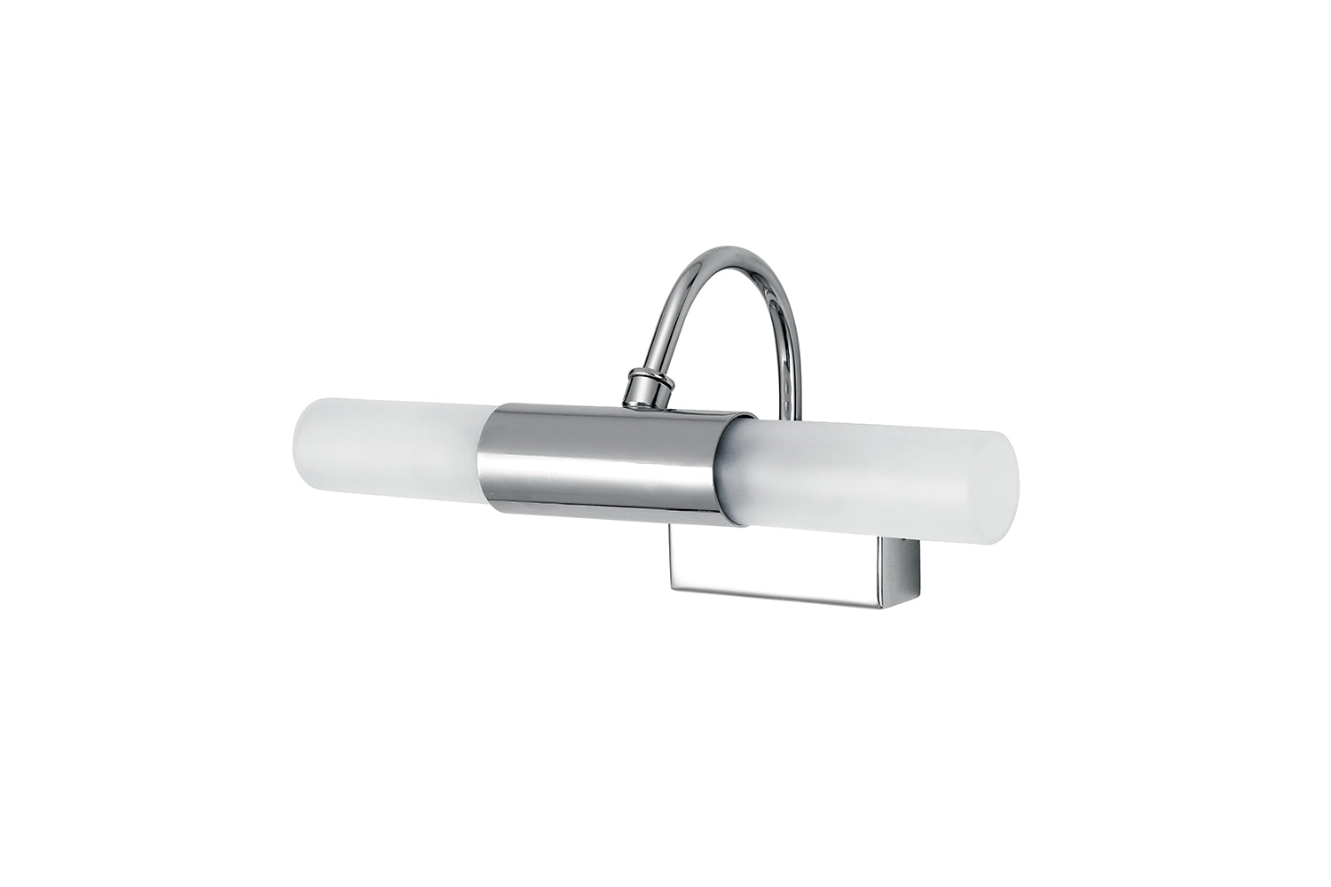 Applique Roby in metallo cromato con diffusore in vetro bianco satinato (2xG9) - FT-FeelThe