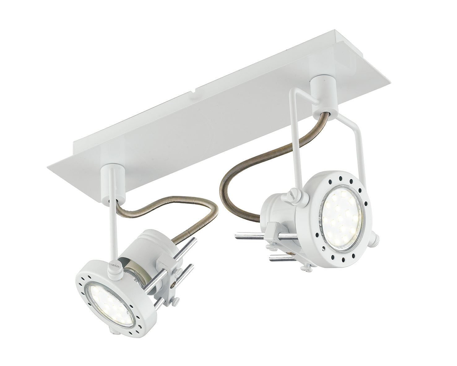 Spot LED Techno in metallo con punti luce orientabili, lampadine GU10 5W incluse - FT-FeelThe