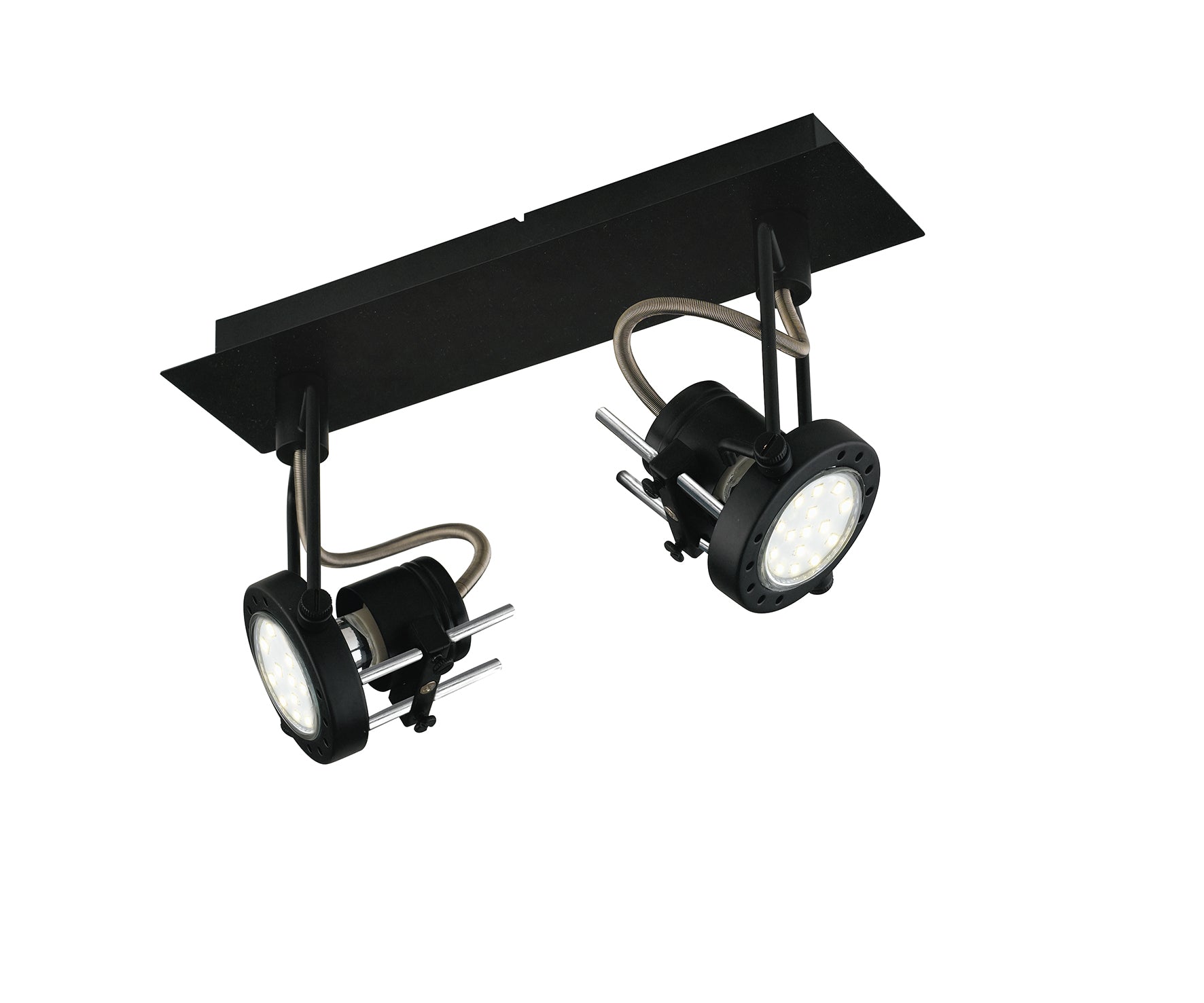 Spot LED Techno in metallo con punti luce orientabili, lampadine GU10 5W incluse - FT-FeelThe