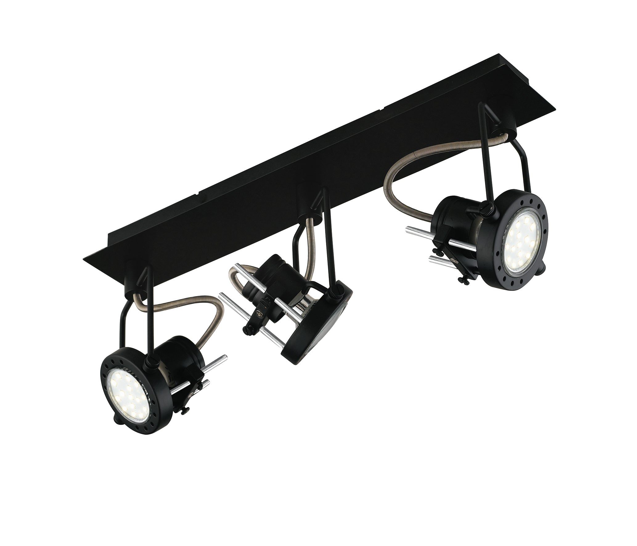 Spot LED Techno in metallo con punti luce orientabili, lampadine GU10 5W incluse - FT-FeelThe