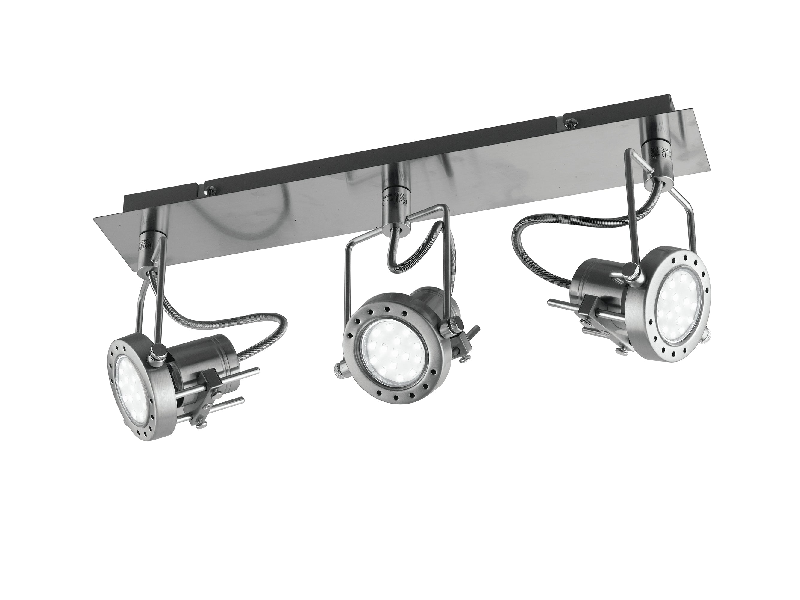 Spot LED Techno in metallo con punti luce orientabili, lampadine GU10 5W incluse - FT-FeelThe