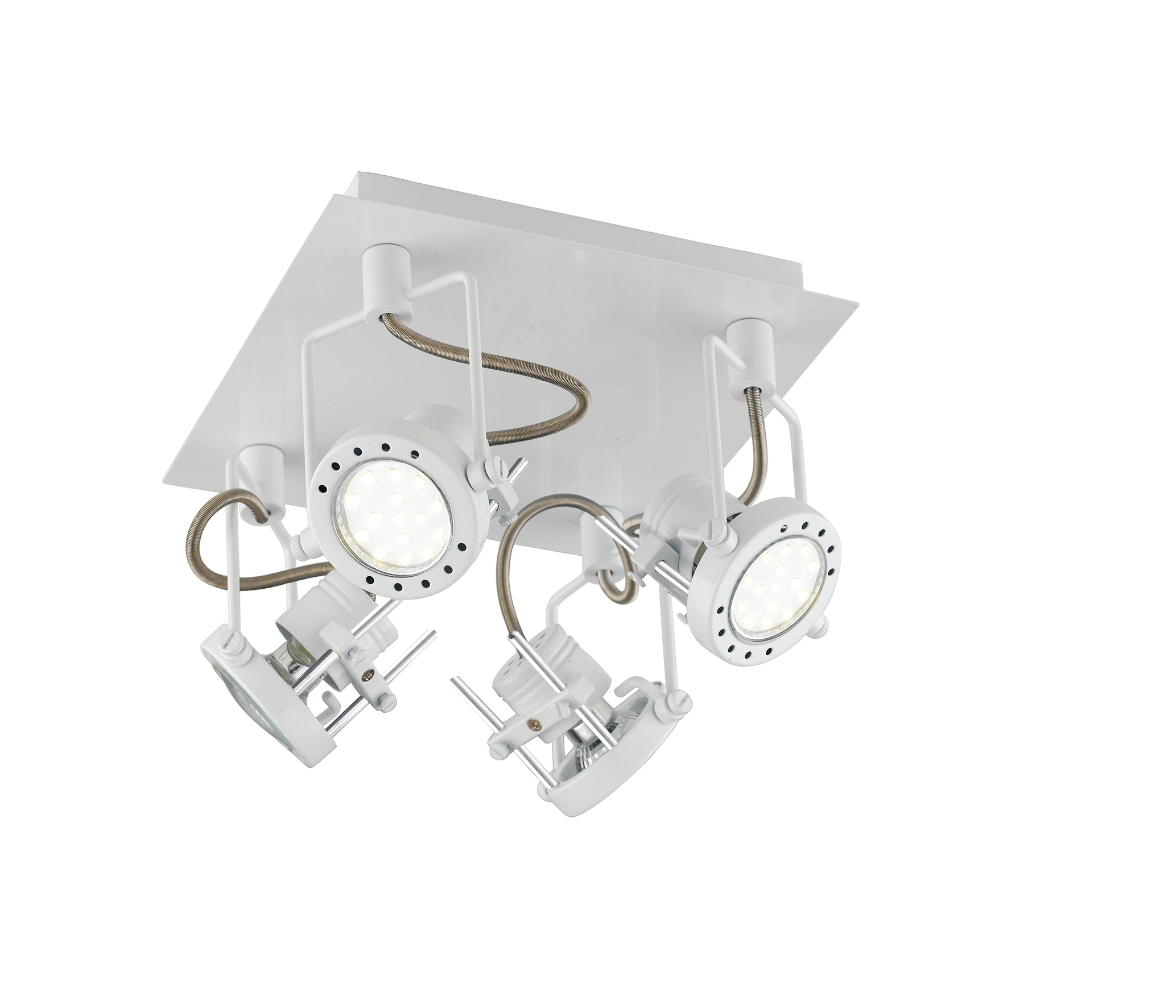 Spot LED Techno in metallo con punti luce orientabili, lampadine GU10 5W incluse - FT-FeelThe