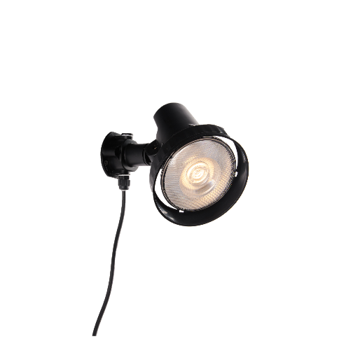 Proiettore Grubb nero orientabile per esterni, con lampadina LED 15W e picchetto inclusi - FT-FeelThe