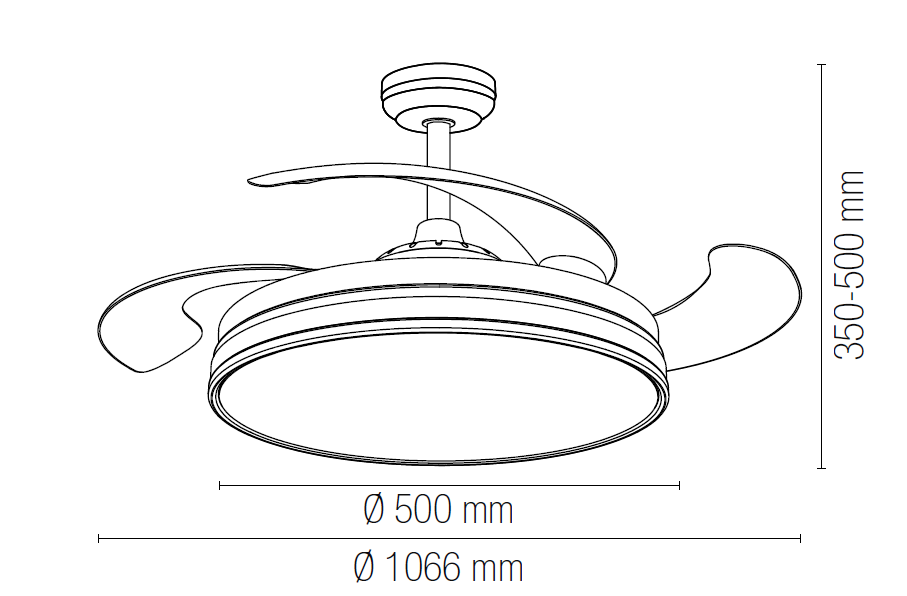 Plafoniera LED ALBATROS con Ventilatore - FT-FeelThe