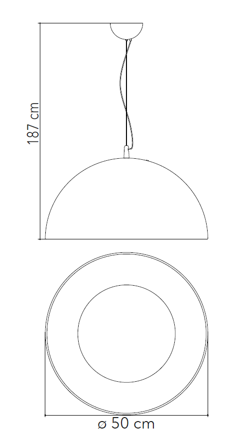 COCO LED pendant lamp in CCT metal
