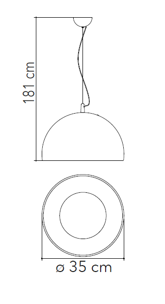 COCO LED pendant lamp in CCT metal