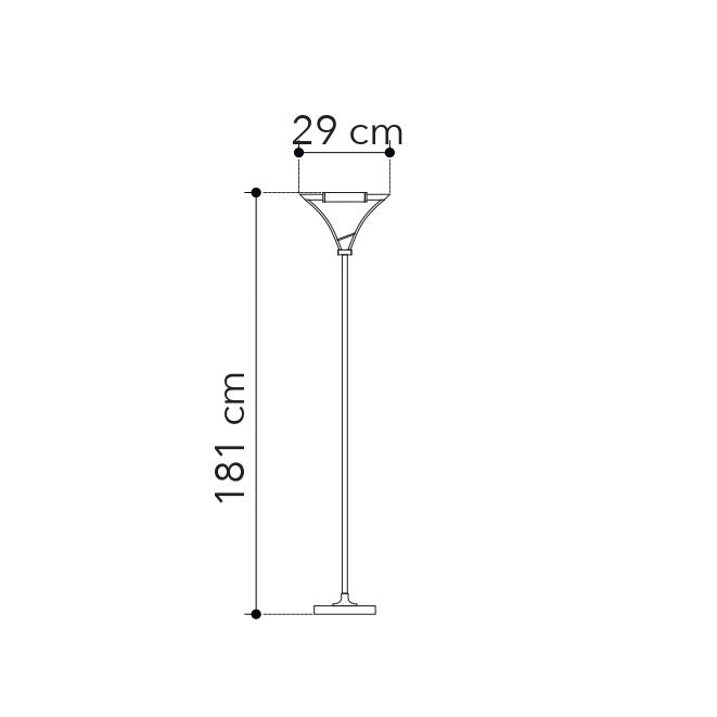 Piantana ET in metallo e diffusore in vetro - FT-FeelThe