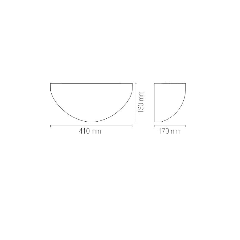 Applique ABEL in gesso bianco verniciabile con illuminazione verso l'alto - FT-FeelThe