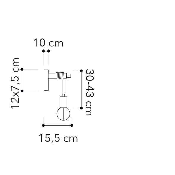 Applique ADMIRAL con struttura in metallo e cavi in tessuto - FT-FeelThe