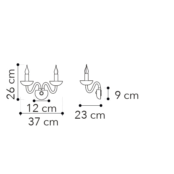 Applique ALFIERE in vetro soffiato - FT-FeelThe