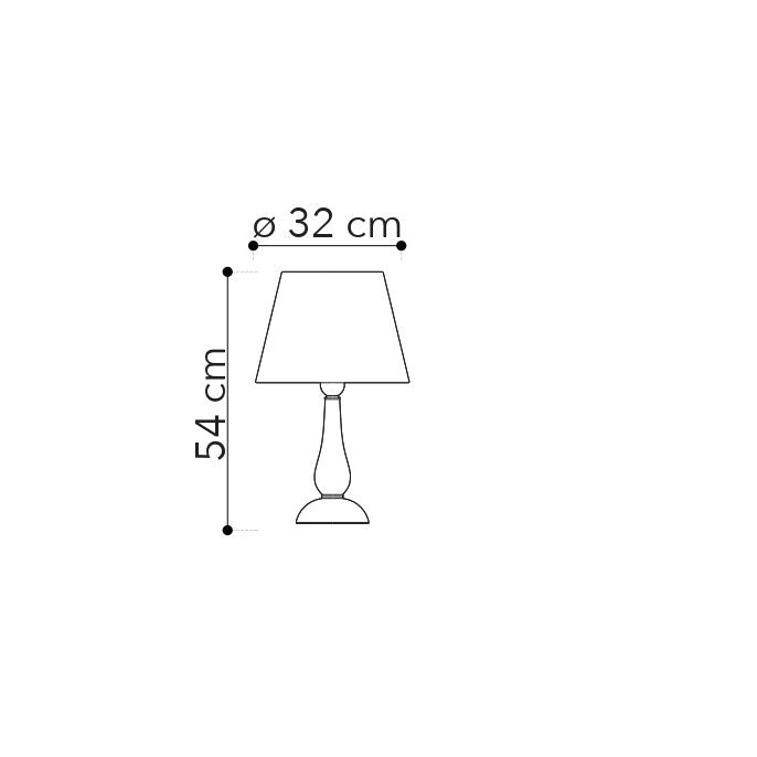 Lampada da tavolo ALFIERE nera in vetro soffiato - FT-FeelThe