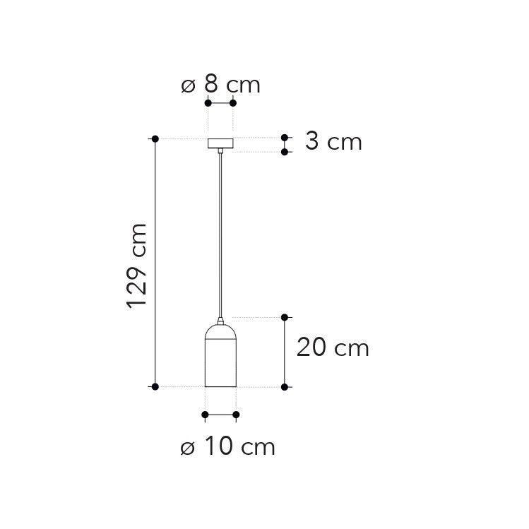 Lampadario a sospensione ANDO in cemento naturale - FT-FeelThe