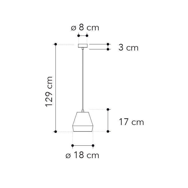 Lampadario a sospensione ANDO in cemento naturale - FT-FeelThe