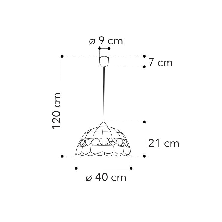 Lampadario a sospensione ARAGONA in vetro madreperla - FT-FeelThe