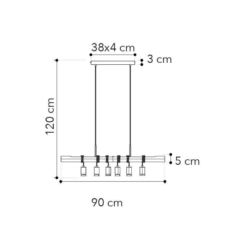 Lampadario a sospensione ARIZONA in legno naturale - FT-FeelThe