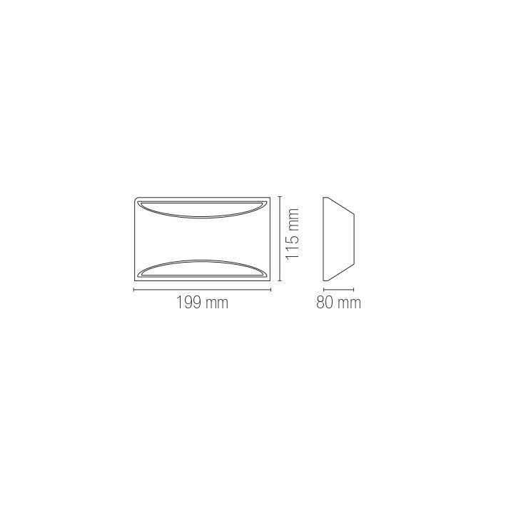 Applique ASTRON in gesso bianco verniciabile con luce biemissione (1xG9) - FT-FeelThe
