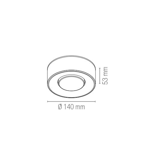 Plafoniera ATHEN rotonda in gesso verniciabile - FT-FeelThe
