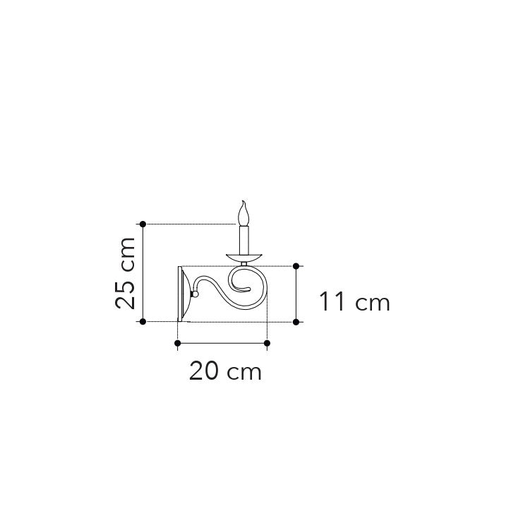Applique BEATRICE in metallo antracite - FT-FeelThe