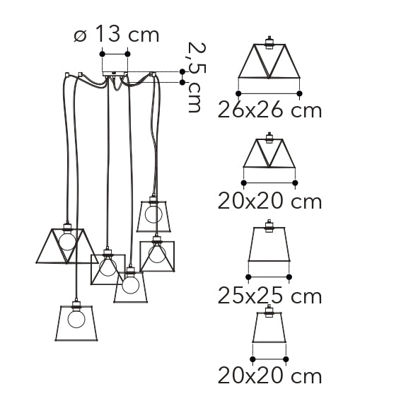 Lampadario a sospensione BROOKLYN - FT-FeelThe
