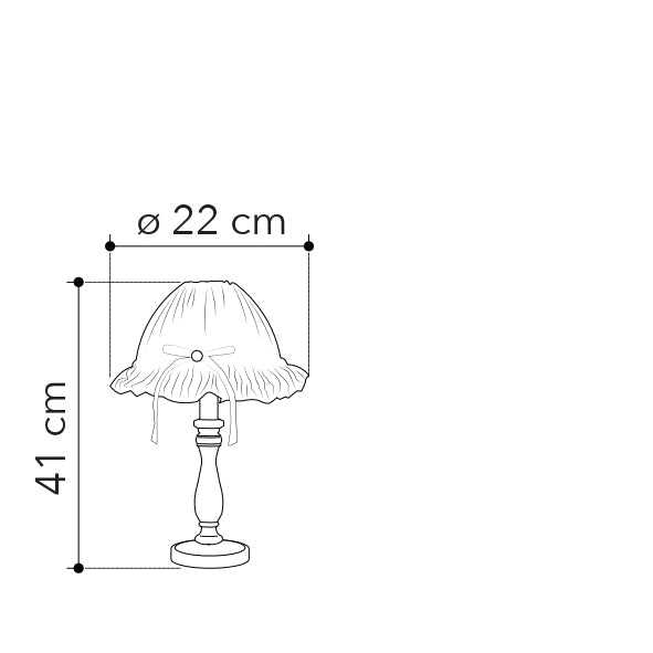 Lampada da tavolo CHERRY in legno naturale e paralume in tessuto sabbia - FT-FeelThe
