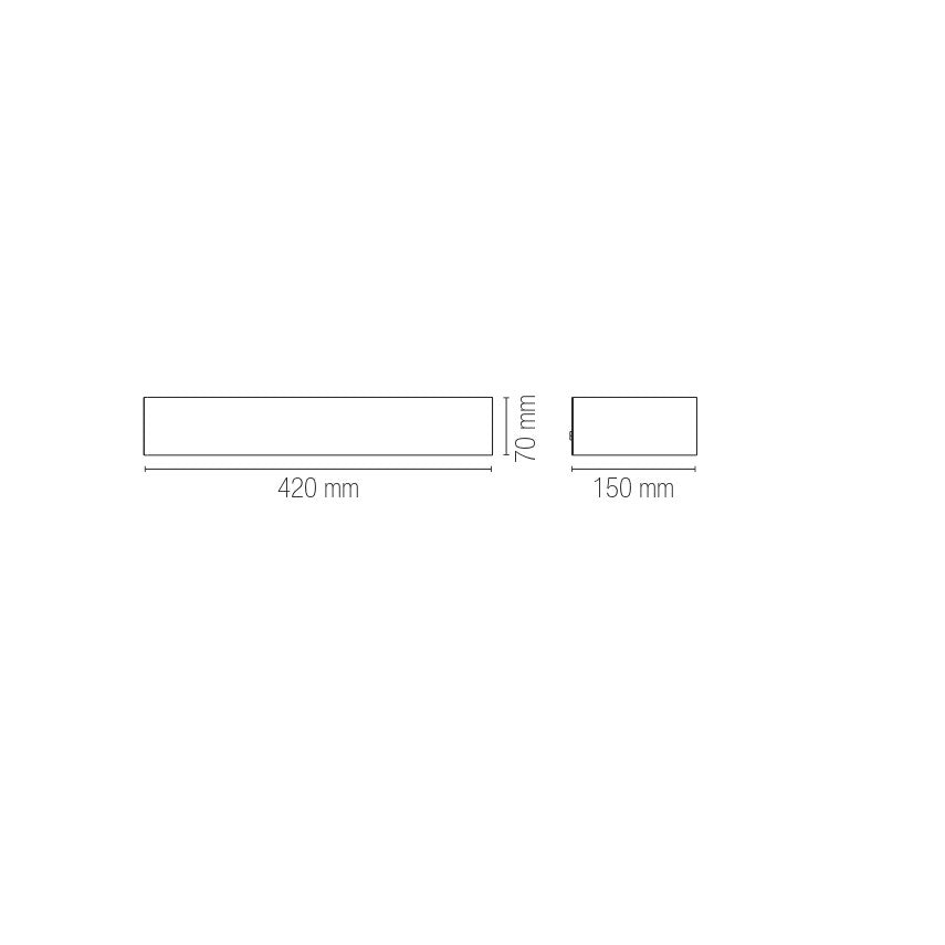 Applique CORTINA verniciabile e luce biemissione - FT-FeelThe