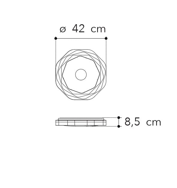 Plafoniera LED DAISY con retroilluminazione, CCT+ dimmer - FT-FeelThe