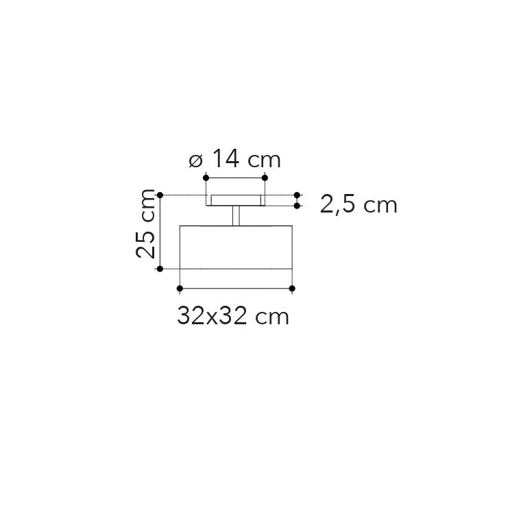 Plafoniera DEA in metallo - FT-FeelThe