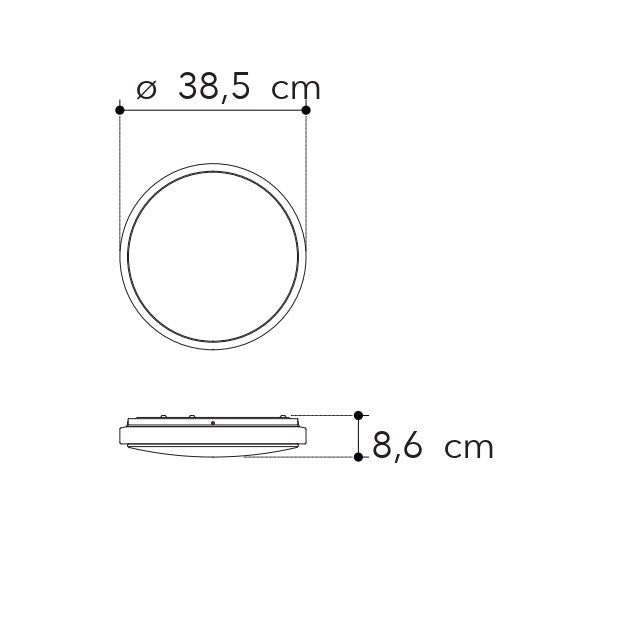 Plafoniera LED EGO CCT e dimmer, compatibile con Wi-Fi - FT-FeelThe