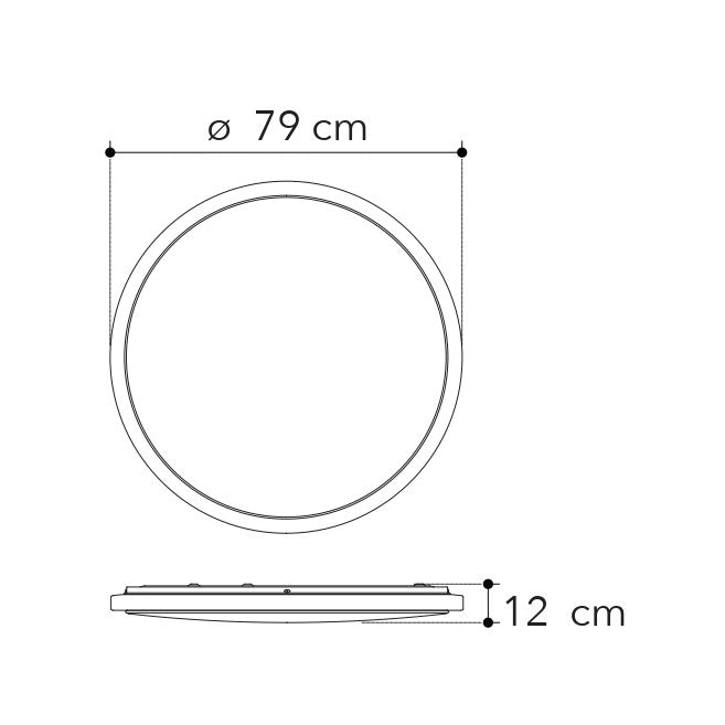 Plafoniera LED EGO CCT e dimmer, compatibile con Wi-Fi - FT-FeelThe