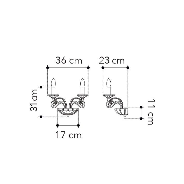 Applique EPOQUE in cristallo - FT-FeelThe