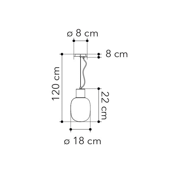 Lampadario a sospensione FELLINI in metallo cromo, 18 cm. - FT-FeelThe
