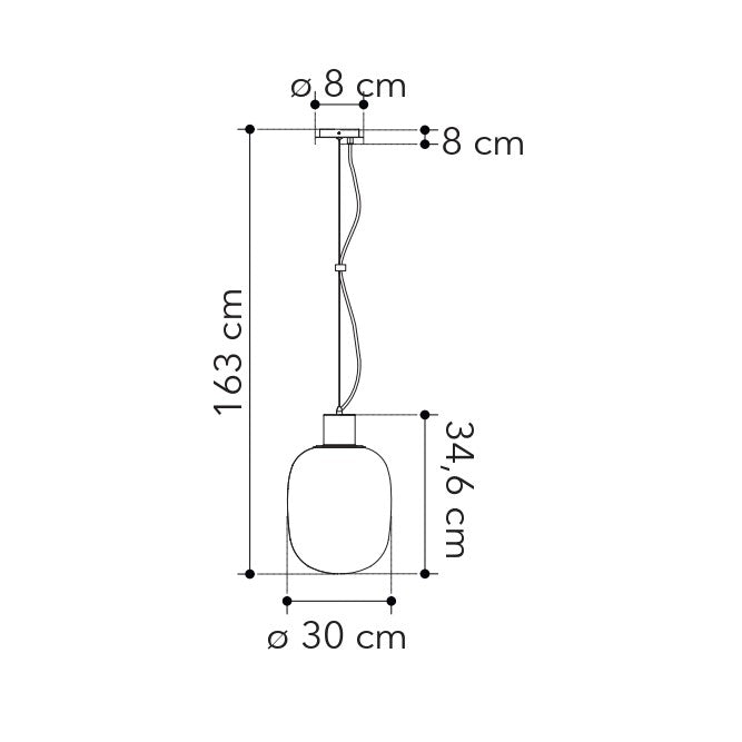Lampadario a sospensione FELLINI in metallo cromo o oro, 30 cm. - FT-FeelThe