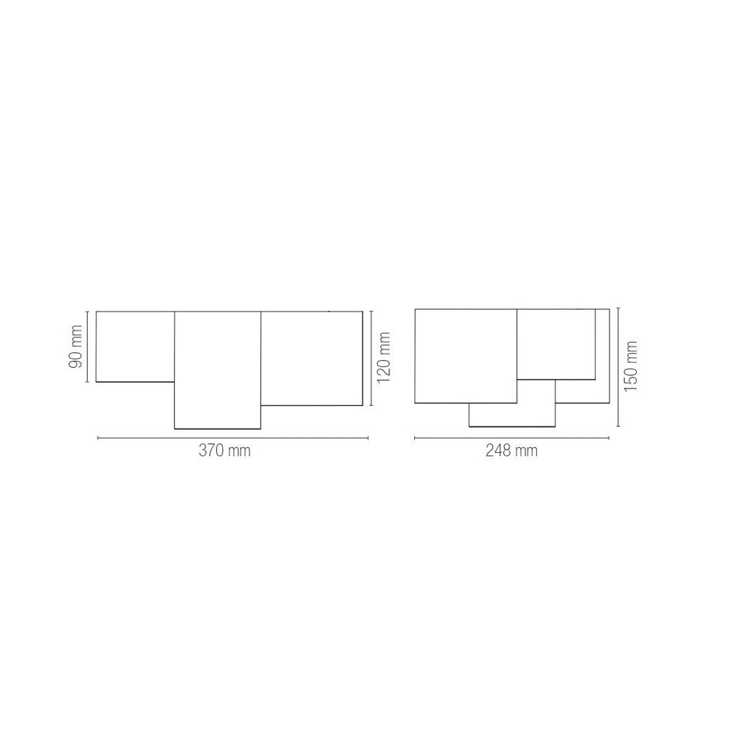 Plafoniera FOSTER in gesso bianco verniciabile punti luce multipli - FT-FeelThe