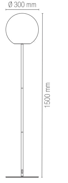 Piantana GECO per esterni con struttura in metallo antracite o bianco opaco (1XE27) - FT-FeelThe