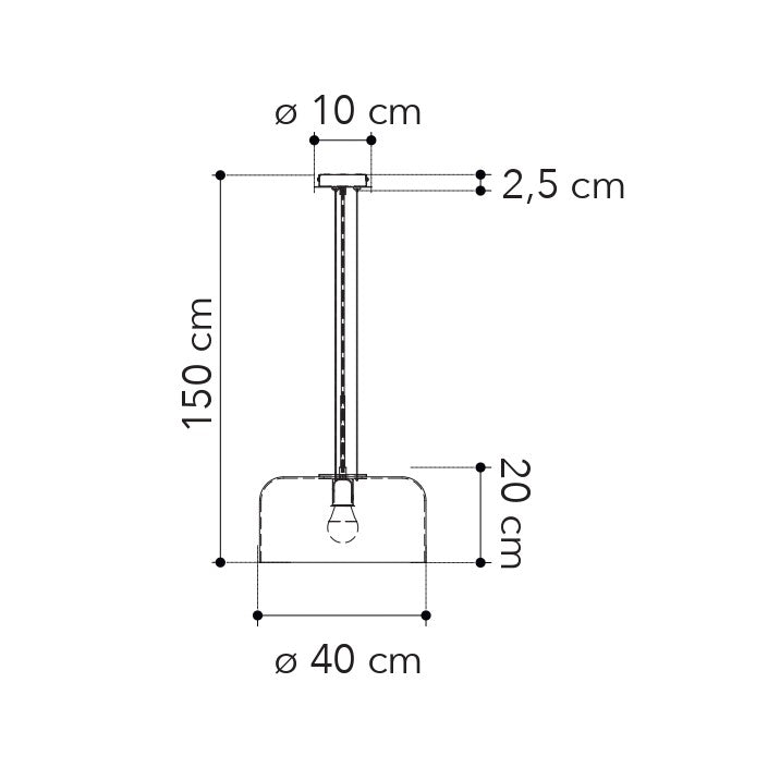 Lampadario a sospensione GIBUS in vetro soffiato - FT-FeelThe