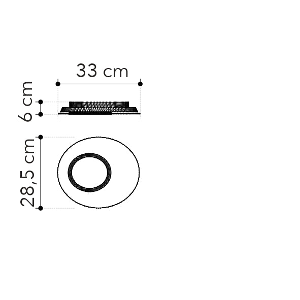 Plafoniera LED GIOIA in vetro - FT-FeelThe