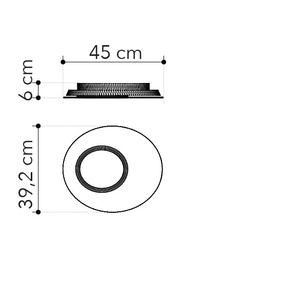 Plafoniera LED GIOIA in vetro - FT-FeelThe