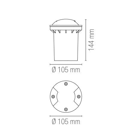 Incasso carrabile HUMMER da esterno, acciaio inox e doppia emissione di luce - FT-FeelThe