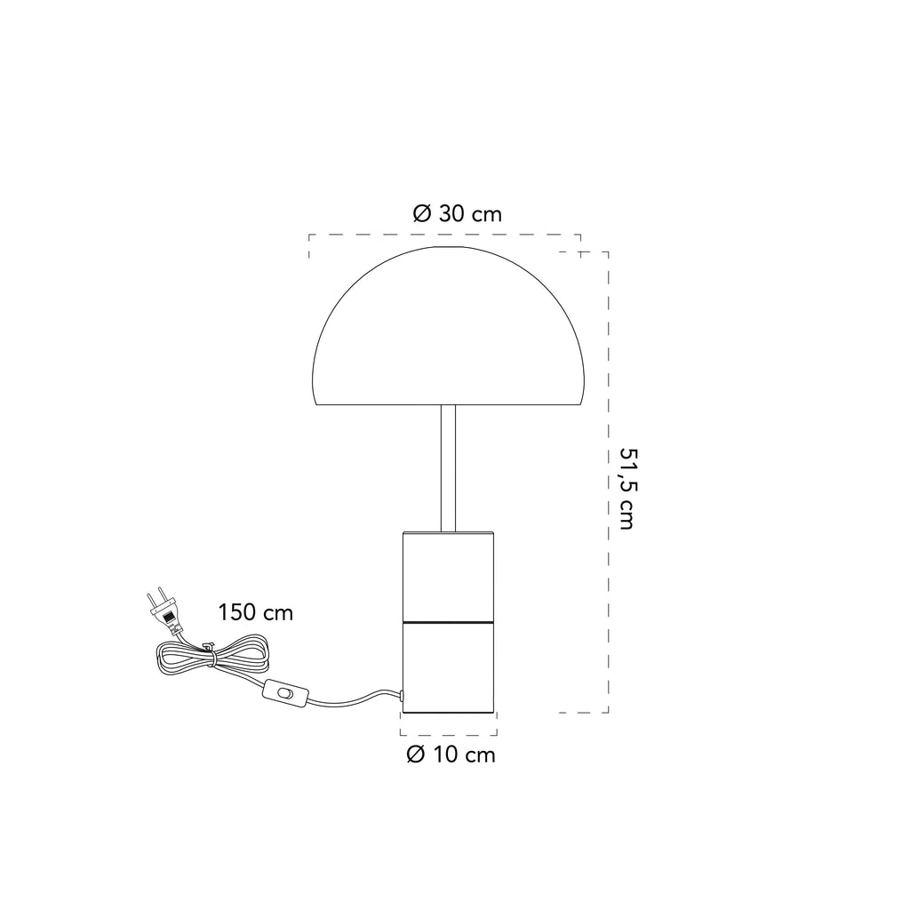 Lampada da tavolo oro IGEA in metallo con base in marmo - FT-FeelThe