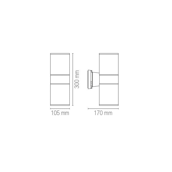 Applique JUMP per esterni (2XE27) - FT-FeelThe