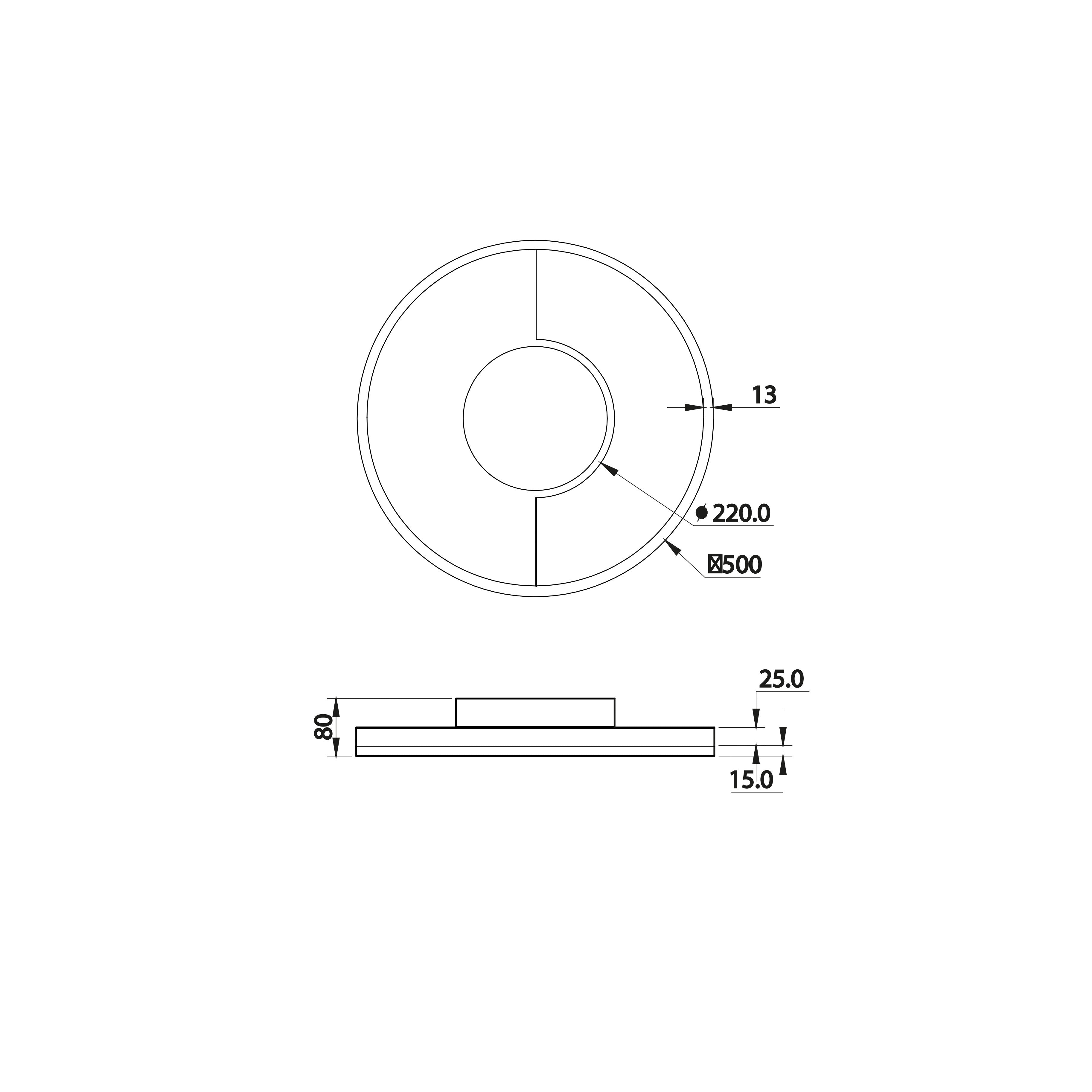 Plafoniera LED KANDINSKY con interruttore CCT - FT-FeelThe