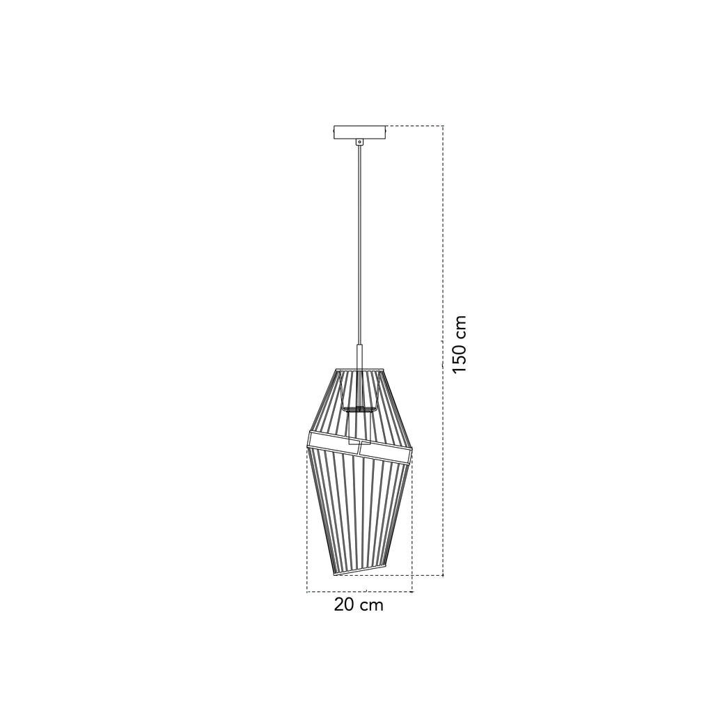 Lampadario a sospensione KIKO in metallo nero e oro - FT-FeelThe