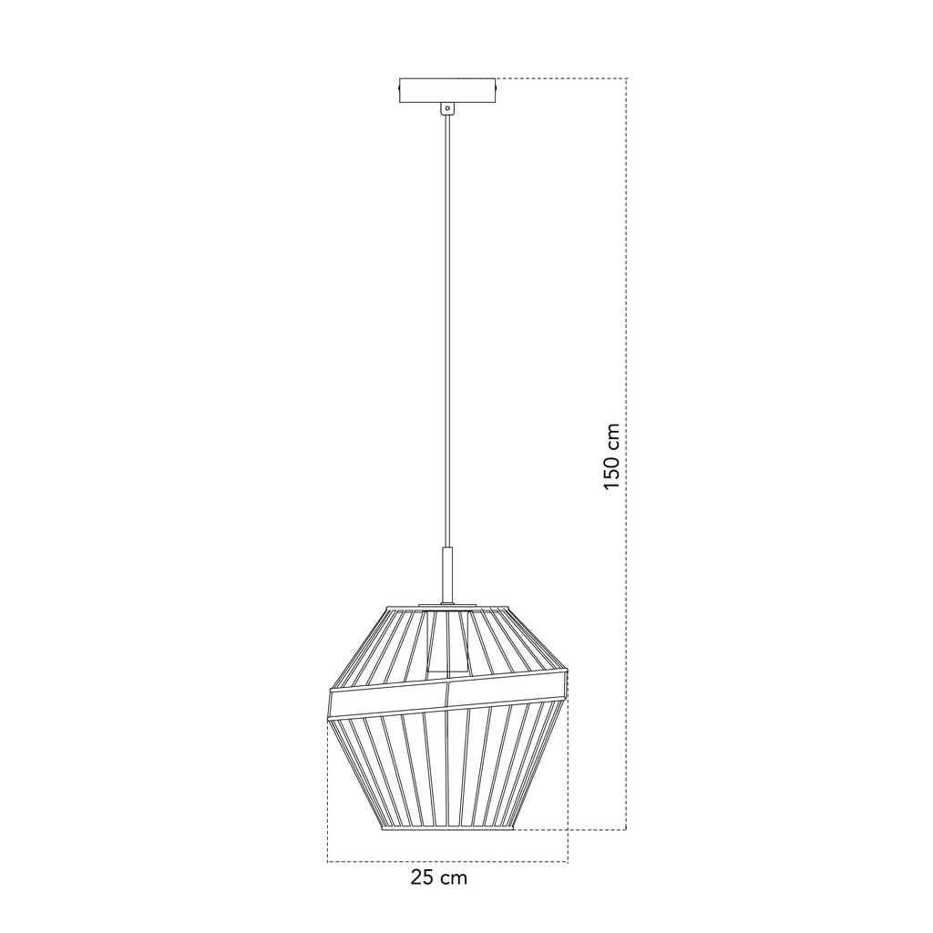 Lampadario a sospensione KIKO in metallo nero e oro - FT-FeelThe